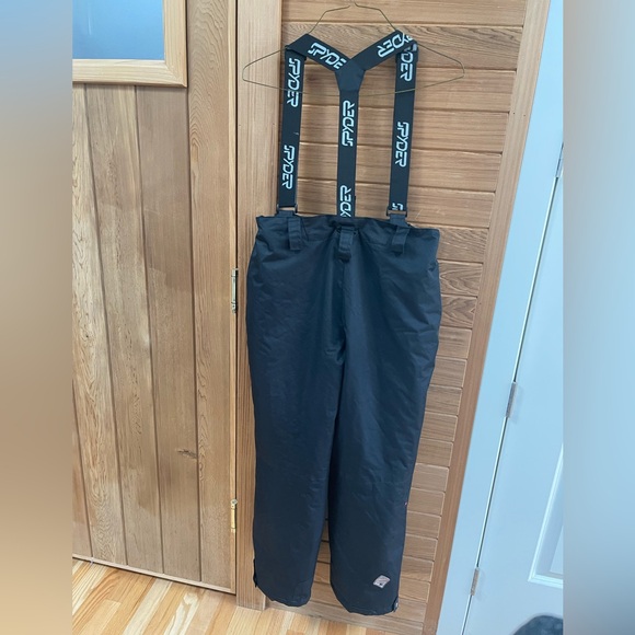 Big Kids’ Spyder Insulated Ski/Snowboard Pants/Bibs Detachable Suspender - Picture 2 of 7